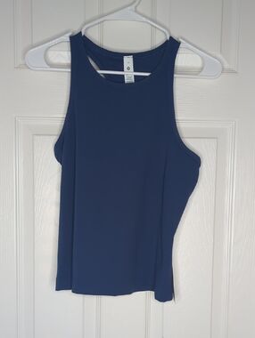 Lululemon Align Waist-Length Racerback In Blue Twill Size 10